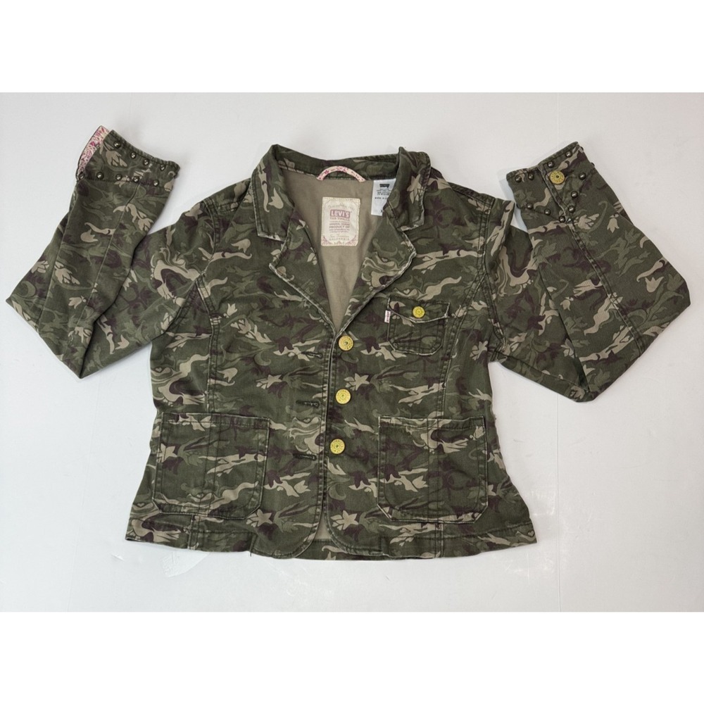 Levi's Tab Twill California Limited Camo Jacket Women's XL Studded Military